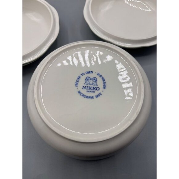 Vtg Nikko Happy Holidays Christmas Tree Lidded Bowls Trinket Dish Porcelain - Picture 4 of 5